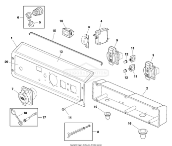 Control Panel (80028422) Diagram and Parts List for 030722-01  Briggs and Stratton Generator